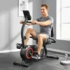 Liggende Hometrainer Met 8 Verstelbare Weerstandsniveaus, Magnetische Rem, APP hartslagsensor, LCD display, Voetriemen
