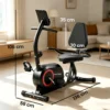 Liggende Hometrainer Met 8 Verstelbare Weerstandsniveaus, Magnetische Rem, APP hartslagsensor, LCD display, Voetriemen