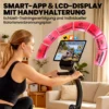 Liggende Hometrainer Met 8 Verstelbare Weerstandsniveaus, Magnetische Rem, APP hartslagsensor, LCD display, Voetriemen