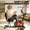 Liggende Hometrainer Met 8 Verstelbare Weerstandsniveaus, Magnetische Rem, APP hartslagsensor, LCD display, Voetriemen