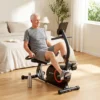 Liggende Hometrainer Met 8 Verstelbare Weerstandsniveaus, Magnetische Rem, APP hartslagsensor, LCD display, Voetriemen