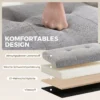 Linnen Zitkist, Bedbank Met 2 Vakken, Inklapbare Deksels En Extra Dikke Bekleding, 117 X 50 X 44 Cm