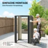 Metalen Tuinhuis 1,17 M², Tuinschuur Met Zadeldak, Ventilatie, Slot, Handschoenen, 122 X 121 X 192 Cm