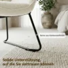 Moderne Accentstoel, Sherpa Fleece Gevoerde Fauteuil Met Brede Rugleuning En Stalen Poten, Eenvoudige Montage, Wit