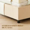 Moderne Stoffen Voetenbank Met Kunststof Poten Voor Woonkamer En Slaapkamer, 75 Cm, Crèmewit