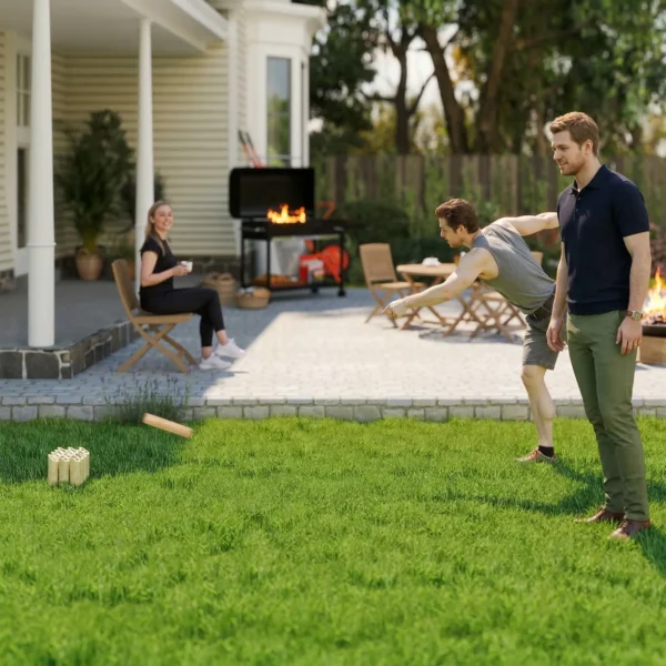 Mölkky Spel Werpenspel Hout Kubb Vikingspel Met 12 Kegels 1 Stok Transportdoos Voor Familie Groepen