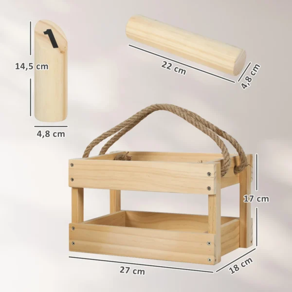 Mölkky Spel Werpenspel Hout Kubb Vikingspel Met 12 Kegels 1 Stok Transportdoos Voor Familie Groepen