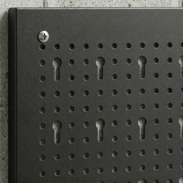 Opbergsysteem Wandrek 60 X 40 Cm, 28 Stks. Bakkenrek Met Haak Opbergvakken, Werkplaatsrek, Zwart+Rood