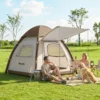Opblaasbare Tent 3 Personen Snelle Opbouw Outdoor Camping Tent Met Luchtpomp Meshraam Afneembaar Dak