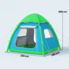 Opblaasbare Tent 3 Personen Snelle Opbouw Outdoor Camping Tent Met Luchtpomp Meshraam Afneembaar Dak