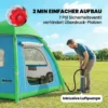 Opblaasbare Tent 3 Personen Snelle Opbouw Outdoor Camping Tent Met Luchtpomp Meshraam Afneembaar Dak