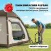 Opblaasbare Tent 3 Personen Snelle Opbouw Outdoor Camping Tent Met Luchtpomp Meshraam Afneembaar Dak