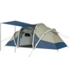Opblaasbare Tent 4 Personen Snelle Opbouw Outdoor Camping Tent Met 2 Slaapkamers Mesh Venster Luifel