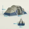 Opblaasbare Tent 4 Personen Snelle Opbouw Outdoor Camping Tent Met 2 Slaapkamers Mesh Venster Luifel