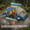 Opblaasbare Tent 4 Personen Snelle Opbouw Outdoor Camping Tent Met 2 Slaapkamers Mesh Venster Luifel