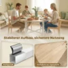 Opklapbare Eettafel, 80 Cm Ronde Klaptafel Met Stalen Frame, Ruimte Voor 2 4 Personen, Natuurhout Uiterlijk