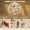 Opklapbare Eettafel, 80 Cm Ronde Klaptafel Met Stalen Frame, Ruimte Voor 2 4 Personen, Natuurhout Uiterlijk