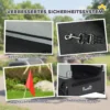 Opvouwbare Fietskar Voor Middelgrote Honden Tot 20kg Met Neerklapbare Helling, Reflectoren, Riem, Vlag, Grijs