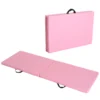 Opvouwbare Trainingsmat Met Handvatten Voor Yoga, MMA, Fitness, Pilates, Synthetische Hoes, 180 X 60 X 5 Cm, Roze
