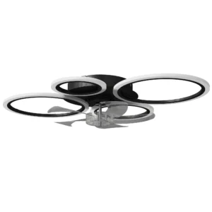 Plafondventilator Met Licht En Afstandsbediening, 77 Cm LED plafondventilator Met 3 Lichtkleuren, 6 Snelheden, Timer