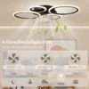 Plafondventilator Met Licht En Afstandsbediening, 77 Cm LED plafondventilator Met 3 Lichtkleuren, 6 Snelheden, Timer