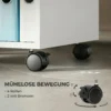 Printerstandaard Printertafel Met 2 Open Rekken En Vergrendelbare Wielen Voor Kantoor, Thuis, Fax, Scanner 40 X 35 X 56 Cm Wit