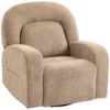 Relaxfauteuil, 360° Draaibare Ligstoel Met Wolkenzachte Fluweelstof, Brede Zitting, Voor Woonkamer, Khaki