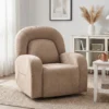 Relaxfauteuil, 360° Draaibare Ligstoel Met Wolkenzachte Fluweelstof, Brede Zitting, Voor Woonkamer, Khaki