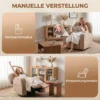 Relaxfauteuil, 360° Draaibare Ligstoel Met Wolkenzachte Fluweelstof, Brede Zitting, Voor Woonkamer, Khaki