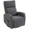 Relaxfauteuil Draaibare TV fauteuil Met Warmte En Vibratiemassage, Ligfunctie, Schommelfunctie Donkergrijs