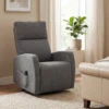 Relaxfauteuil Draaibare TV fauteuil Met Warmte En Vibratiemassage, Ligfunctie, Schommelfunctie Donkergrijs