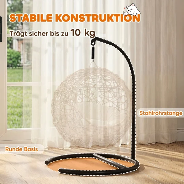 Rieten Kattenbed Met Wasbaar Kussen En Speelbal, Voor Katten Tot 10 Kg, 45 X 41 X 75 Cm, Lichtbruin