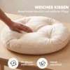 Rieten Kattenbed Met Wasbaar Kussen En Speelbal, Voor Katten Tot 10 Kg, 45 X 41 X 75 Cm, Lichtbruin