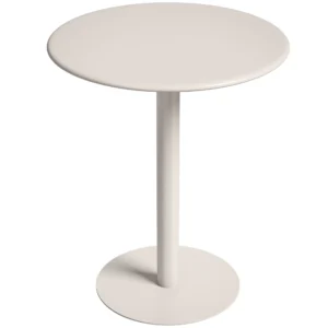 Ronde Keukentafel Voor 2 Personen Met Stalen Frame, Ruimtebesparend, 60 X 60 X 72 Cm, Beige