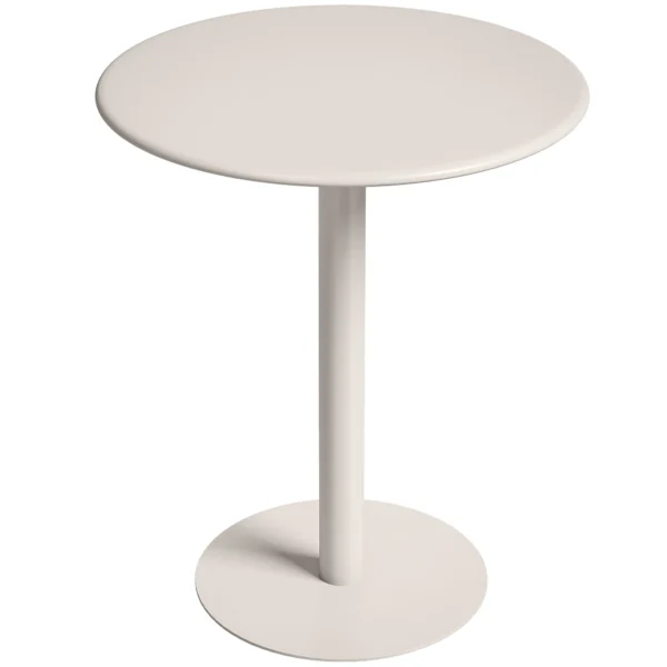 Ronde Keukentafel Voor 2 Personen Met Stalen Frame, Ruimtebesparend, 60 X 60 X 72 Cm, Beige