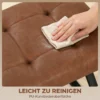 Schoenenbank, Entreebank Met Kunstleren Bekleding, Opslag Tot 220 Kg Voor Hal, Entree, 112 X 37 X 47 Cm, Bruin