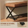 Schoenenbank, Entreebank Met Kunstleren Bekleding, Opslag Tot 220 Kg Voor Hal, Entree, 112 X 37 X 47 Cm, Bruin