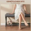 Schoenenbank, Entreebank Met Kunstleren Bekleding, Opslag Tot 220 Kg Voor Hal, Entree, 112 X 37 X 47 Cm, Donkergrijs