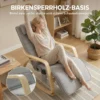 Schommelstoel Met Massage, Verwarming, Hoofdsteun & Voetensteun, Fluweelbekleding, Relaxfauteuil, Lichtgrijs