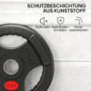 Set Van 2 Haltersgewichten, 2 X 10 Kg Gewichten, Halterschijven Set Voor 5 Cm Haltersstang, Ø 50 Mm Boring, Zwart