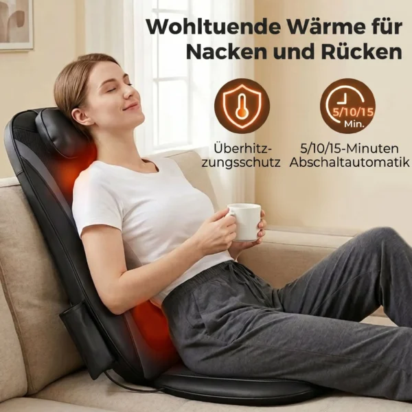 Shiatsu rugmassager Met Warmte, Diepe Massage En 3 traps Zitvibratie, Massageapparaat Voor Rugpijn