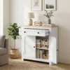 Sideboard Keukenkast Met Lade, Dubbele Deur, Verstelbare Legplank, Voor Woonkamer, 78,5 X 35 X 80 Cm Wit