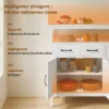 Sideboard Met Verstelbare Planken, Buffetkast Met 3 Lades, 3 Deuren, 95 Cm, Wit