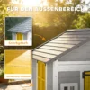 Speelhuis Weerbestendig Kinderspeelhuis Van Hout Met Deur, 6 Ramen, 2 Bloembakken, 2 Bloemenstandaards Voor 3 8 Jaar Grijs