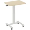 Sta bureau, Laptoptafel, In Hoogte Verstelbaar, 4 Wielen, 65 Cm X 48 Cm X 108 Cm, Geel