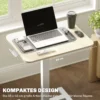 Sta bureau, Laptoptafel, In Hoogte Verstelbaar, 4 Wielen, 65 Cm X 48 Cm X 108 Cm, Geel