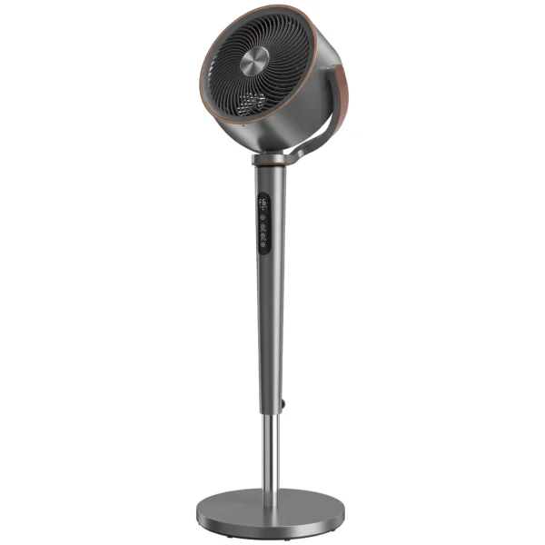 Staande Ventilator Luchtcirculator Ventilator Met 12 Snelheidsniveaus LED display Afstandsbediening 70°+90° Oscillatie Grijs