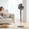 Staande Ventilator Luchtcirculator Ventilator Met 12 Snelheidsniveaus LED display Afstandsbediening 70°+90° Oscillatie Grijs
