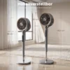 Staande Ventilator Luchtcirculator Ventilator Met 12 Snelheidsniveaus LED display Afstandsbediening 70°+90° Oscillatie Grijs