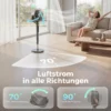 Staande Ventilator Luchtcirculator Ventilator Met 12 Snelheidsniveaus LED display Afstandsbediening 70°+90° Oscillatie Grijs